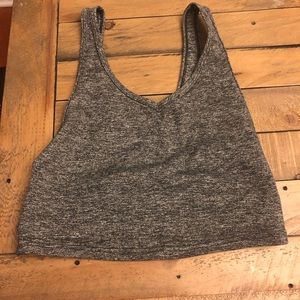 Fleo Wrap crop Heather Gray